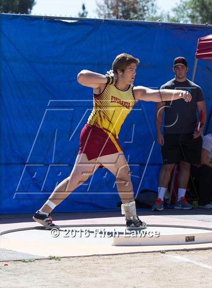 Thumbnail 1 in Orange County Track & Field Championships (Boys Varsity Shot Put) photogallery.