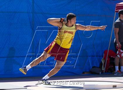Thumbnail 1 in Orange County Track & Field Championships (Boys Varsity Shot Put) photogallery.