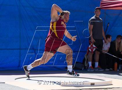 Thumbnail 2 in Orange County Track & Field Championships (Boys Varsity Shot Put) photogallery.