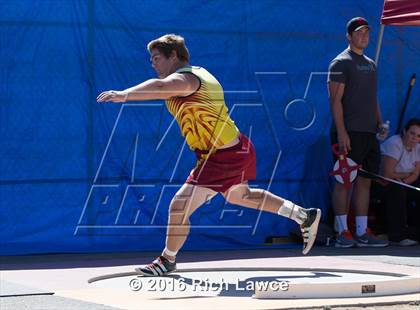 Thumbnail 2 in Orange County Track & Field Championships (Boys Varsity Shot Put) photogallery.
