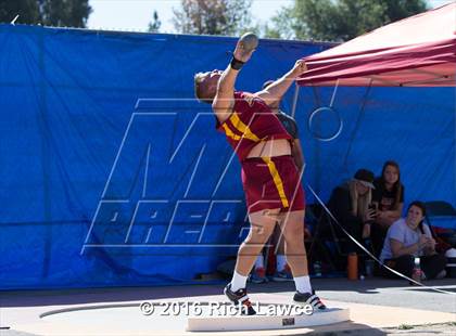 Thumbnail 1 in Orange County Track & Field Championships (Boys Varsity Shot Put) photogallery.