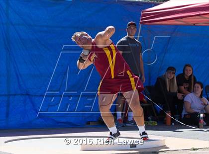 Thumbnail 1 in Orange County Track & Field Championships (Boys Varsity Shot Put) photogallery.