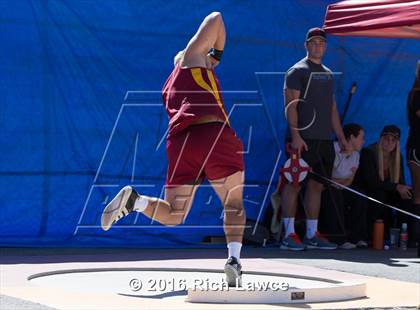 Thumbnail 1 in Orange County Track & Field Championships (Boys Varsity Shot Put) photogallery.