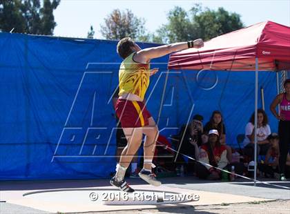 Thumbnail 2 in Orange County Track & Field Championships (Boys Varsity Shot Put) photogallery.