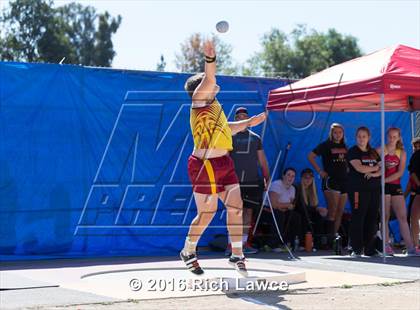 Thumbnail 1 in Orange County Track & Field Championships (Boys Varsity Shot Put) photogallery.