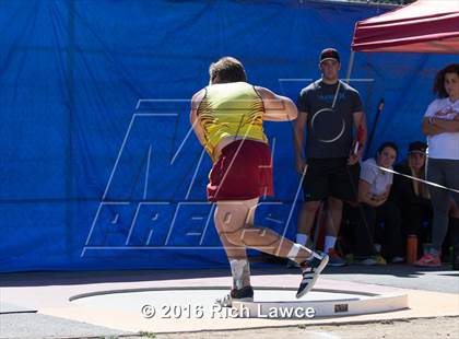 Thumbnail 2 in Orange County Track & Field Championships (Boys Varsity Shot Put) photogallery.