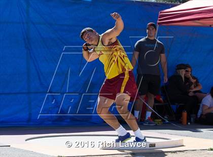 Thumbnail 1 in Orange County Track & Field Championships (Boys Varsity Shot Put) photogallery.