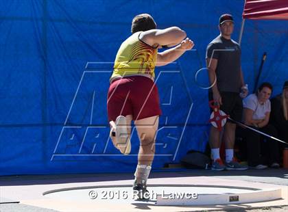 Thumbnail 1 in Orange County Track & Field Championships (Boys Varsity Shot Put) photogallery.