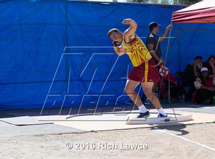 Thumbnail 1 in Orange County Track & Field Championships (Boys Varsity Shot Put) photogallery.