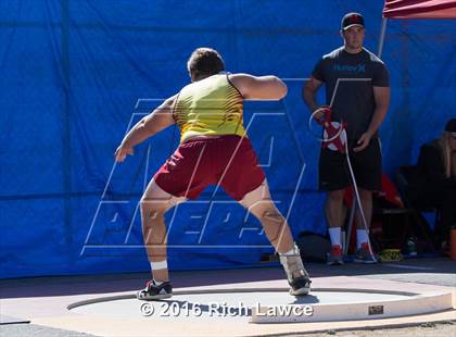 Thumbnail 3 in Orange County Track & Field Championships (Boys Varsity Shot Put) photogallery.
