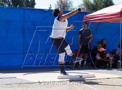 Thumbnail 1 in Orange County Track & Field Championships (Boys Varsity Shot Put) photogallery.