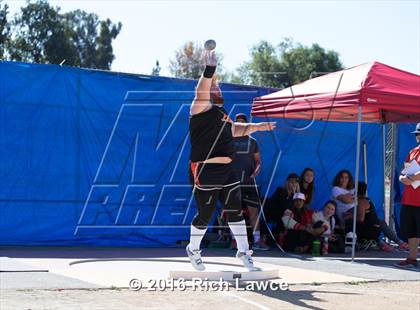 Thumbnail 2 in Orange County Track & Field Championships (Boys Varsity Shot Put) photogallery.