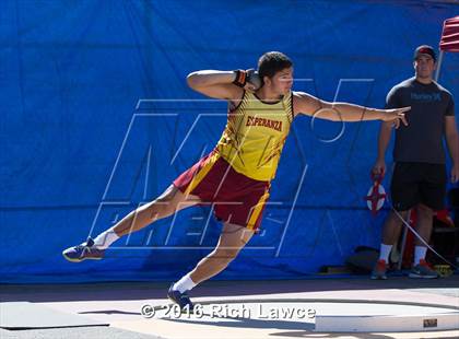 Thumbnail 1 in Orange County Track & Field Championships (Boys Varsity Shot Put) photogallery.