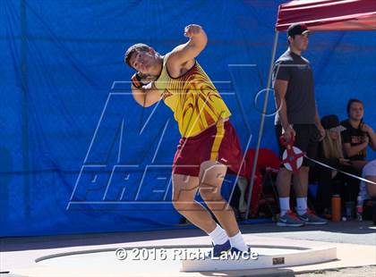 Thumbnail 1 in Orange County Track & Field Championships (Boys Varsity Shot Put) photogallery.