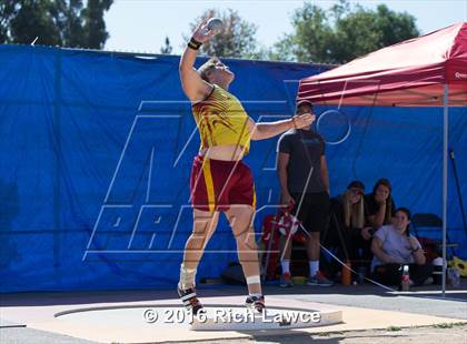 Thumbnail 2 in Orange County Track & Field Championships (Boys Varsity Shot Put) photogallery.