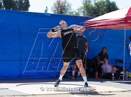 Thumbnail 3 in Orange County Track & Field Championships (Boys Varsity Shot Put) photogallery.
