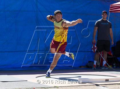 Thumbnail 3 in Orange County Track & Field Championships (Boys Varsity Shot Put) photogallery.