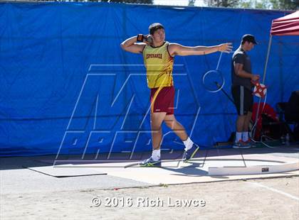 Thumbnail 2 in Orange County Track & Field Championships (Boys Varsity Shot Put) photogallery.