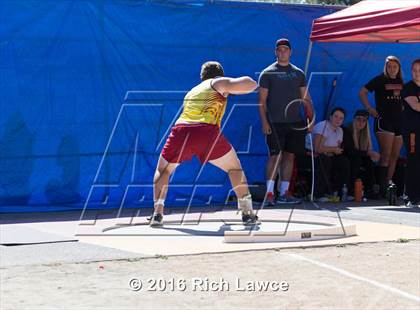 Thumbnail 1 in Orange County Track & Field Championships (Boys Varsity Shot Put) photogallery.