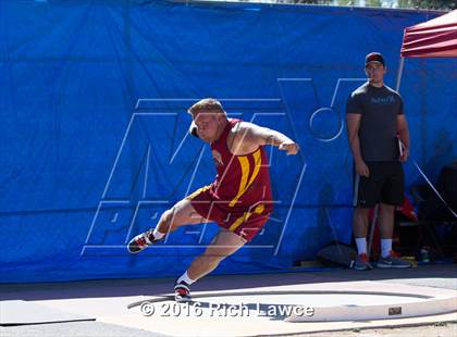 Thumbnail 2 in Orange County Track & Field Championships (Boys Varsity Shot Put) photogallery.