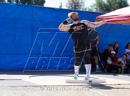 Thumbnail 1 in Orange County Track & Field Championships (Boys Varsity Shot Put) photogallery.