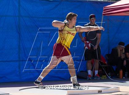 Thumbnail 2 in Orange County Track & Field Championships (Boys Varsity Shot Put) photogallery.