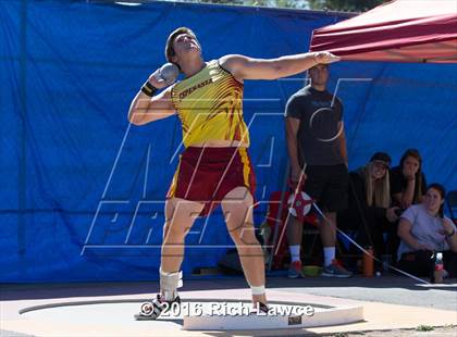 Thumbnail 2 in Orange County Track & Field Championships (Boys Varsity Shot Put) photogallery.