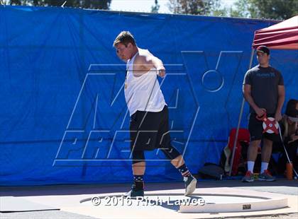 Thumbnail 2 in Orange County Track & Field Championships (Boys Varsity Shot Put) photogallery.
