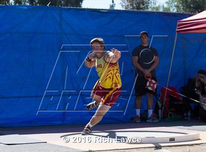 Thumbnail 1 in Orange County Track & Field Championships (Boys Varsity Shot Put) photogallery.