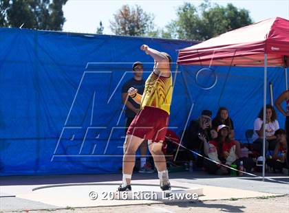 Thumbnail 3 in Orange County Track & Field Championships (Boys Varsity Shot Put) photogallery.