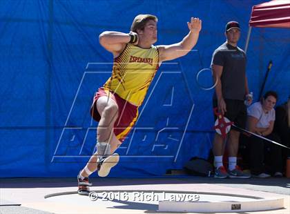 Thumbnail 3 in Orange County Track & Field Championships (Boys Varsity Shot Put) photogallery.