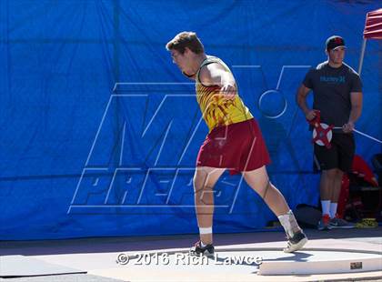 Thumbnail 2 in Orange County Track & Field Championships (Boys Varsity Shot Put) photogallery.