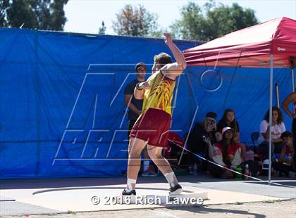 Thumbnail 2 in Orange County Track & Field Championships (Boys Varsity Shot Put) photogallery.