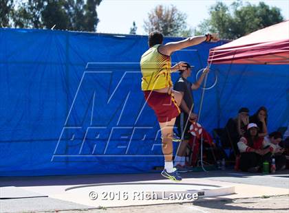 Thumbnail 1 in Orange County Track & Field Championships (Boys Varsity Shot Put) photogallery.