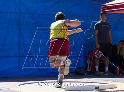 Thumbnail 2 in Orange County Track & Field Championships (Boys Varsity Shot Put) photogallery.