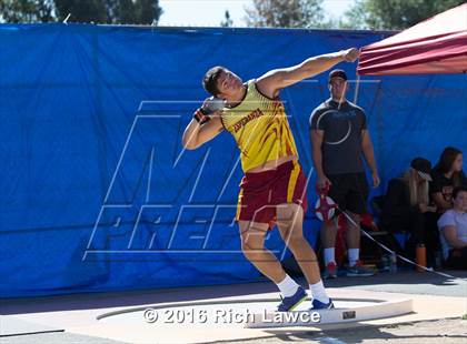 Thumbnail 1 in Orange County Track & Field Championships (Boys Varsity Shot Put) photogallery.