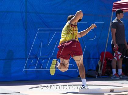 Thumbnail 2 in Orange County Track & Field Championships (Boys Varsity Shot Put) photogallery.