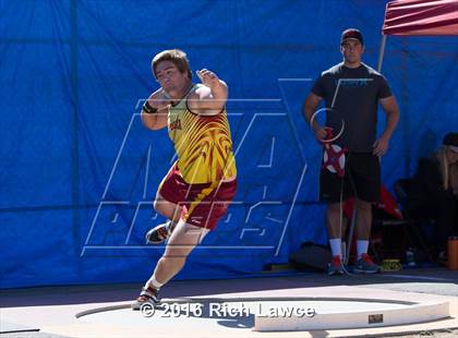 Thumbnail 1 in Orange County Track & Field Championships (Boys Varsity Shot Put) photogallery.