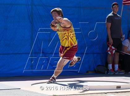 Thumbnail 1 in Orange County Track & Field Championships (Boys Varsity Shot Put) photogallery.