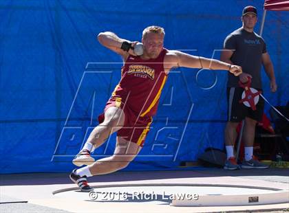 Thumbnail 2 in Orange County Track & Field Championships (Boys Varsity Shot Put) photogallery.