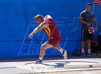 Thumbnail 2 in Orange County Track & Field Championships (Boys Varsity Shot Put) photogallery.