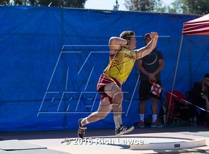 Thumbnail 1 in Orange County Track & Field Championships (Boys Varsity Shot Put) photogallery.
