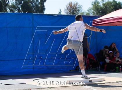 Thumbnail 1 in Orange County Track & Field Championships (Boys Varsity Shot Put) photogallery.