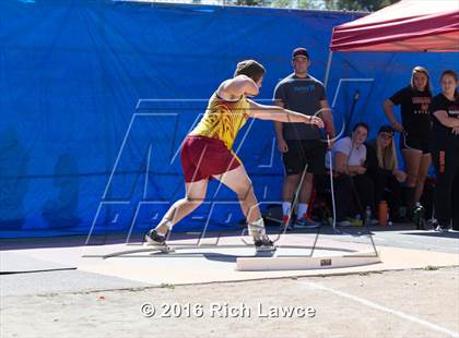 Thumbnail 2 in Orange County Track & Field Championships (Boys Varsity Shot Put) photogallery.