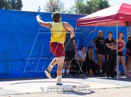 Thumbnail 3 in Orange County Track & Field Championships (Boys Varsity Shot Put) photogallery.