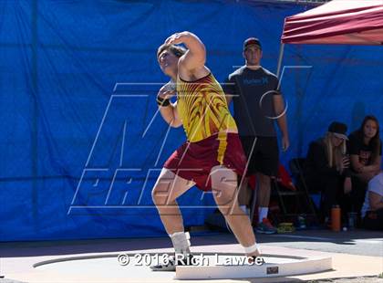 Thumbnail 3 in Orange County Track & Field Championships (Boys Varsity Shot Put) photogallery.