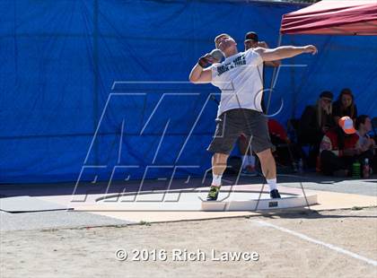 Thumbnail 3 in Orange County Track & Field Championships (Boys Varsity Shot Put) photogallery.
