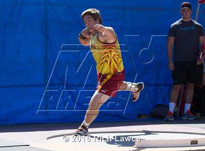 Thumbnail 1 in Orange County Track & Field Championships (Boys Varsity Shot Put) photogallery.