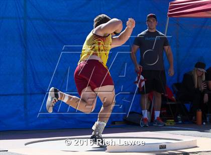 Thumbnail 1 in Orange County Track & Field Championships (Boys Varsity Shot Put) photogallery.