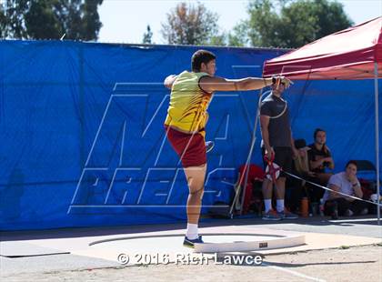 Thumbnail 2 in Orange County Track & Field Championships (Boys Varsity Shot Put) photogallery.